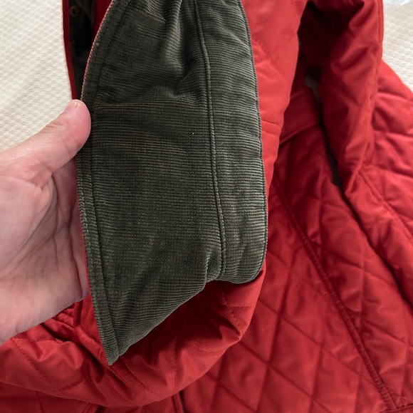 LLBean Fall Jacket in Rust/Pumpkin w plaid interior - Picture 7 of 10